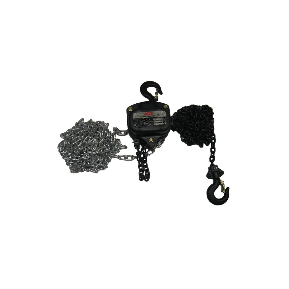 Heavy Duty Chain Block & Tackle 0.5 Ton 10 Metre (500Kg Hoist) 600988488984