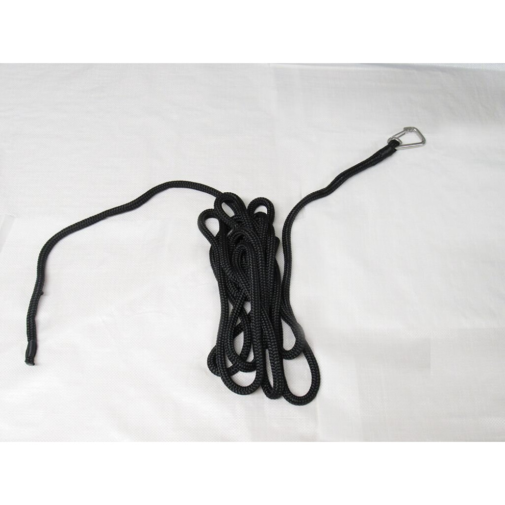 Boat Mooring Rope Dock Line X2 (14Mm 6M Double Braided Spliced Bungee With Hook) 600988507647