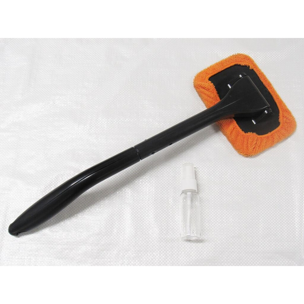 Long Reach Microfibre Interior Windscreen Cleaner & Spray Bottle - Glass Wipe Pad Demister Clean 600988508002