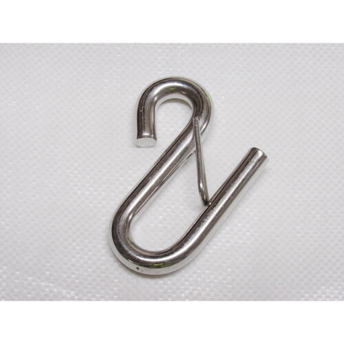 Long Arm S Hook Stainless Steel with Safety Latch 9.5MM (Shape Hanging Catch Marine)
