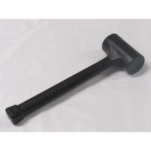 SFZZIERMB 0.5lb Dead Blow Rubber Mallet - Recoil-Reduced, Plastic Head, Grooved Grip, Ideal for Tents & Surfaces