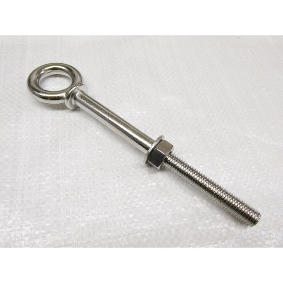 M6 Stainless Steel Eye Bolt With Shoulder (102Mm Shank Marine Grade Rigging) 600988480681