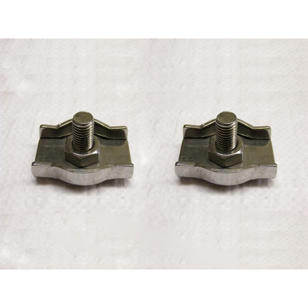 Simplex Wire Rope Grips Stainless Steel 4Mm X2 (Loop Boat Clamps) 707152583879
