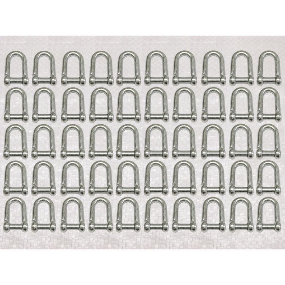 X50 8Mm Galvanised Commercial Dee Shackles Countersunk Pin (Chain) 707152591836