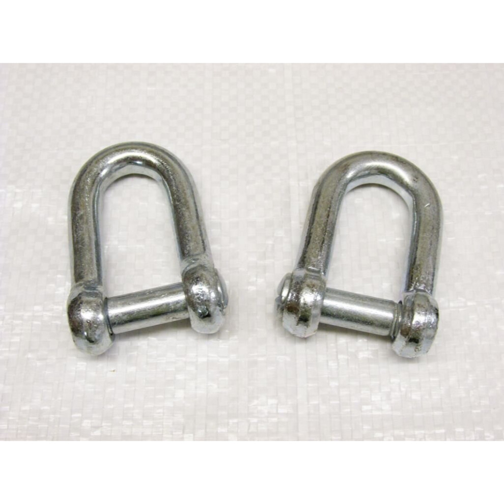 X2 11Mm Galvanised Commercial Dee Shackles Countersunk Pin (Chain) 707152591911