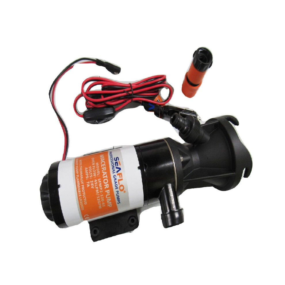 24V Portable Macerator Waste Pump - 45Lpm 7Amp Holding Tank Self Priming Rv Motorhome Toilet 600988515550