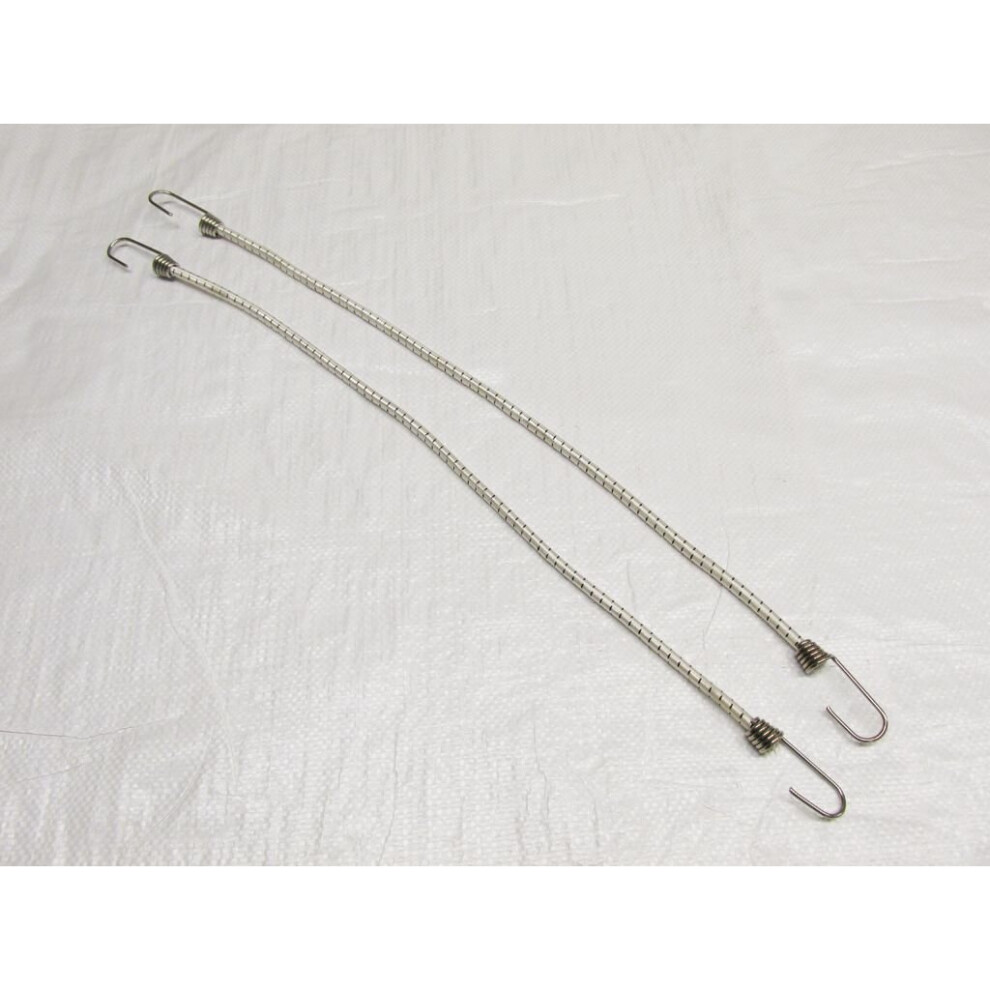 X2 10Mm X 940Mm Shock Cords Fitted With Stainless Steel Hooks - Securing Tie Back Fasten Secure 600988510920