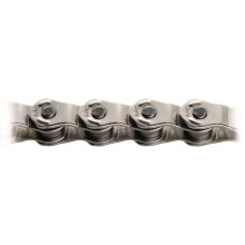 Cadena de bicicleta BMX - KMC - HLT 710 - 100 eslabones - Eje 9,5 mm - Velocidad única - Compatible con BMX - Gris - Robusta