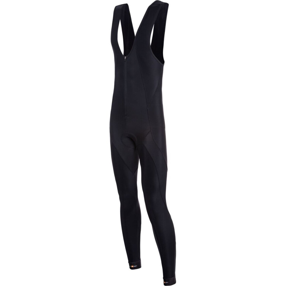 Funkier - Bike: Polar Active Thermal Microfleece Bib Tights in Black (S-976-W-B14)-BLACK -MEDIUM 