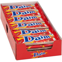 Daim Milk Chocolate Bars 28g - Crunchy Almond Caramel Centre, Pack of 60
