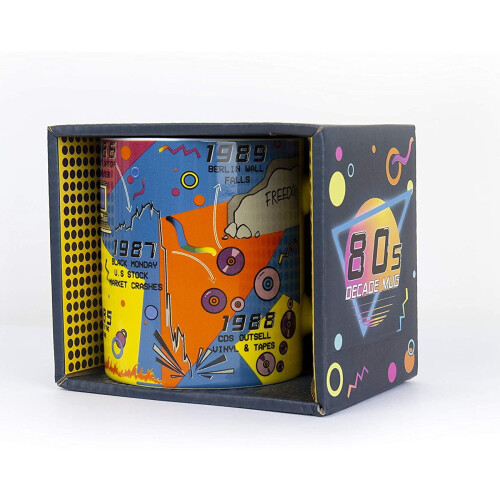 Nostalgia 80s Timeline Printed Fun Tea Coffee Cup Gift Boxed on OnBuy