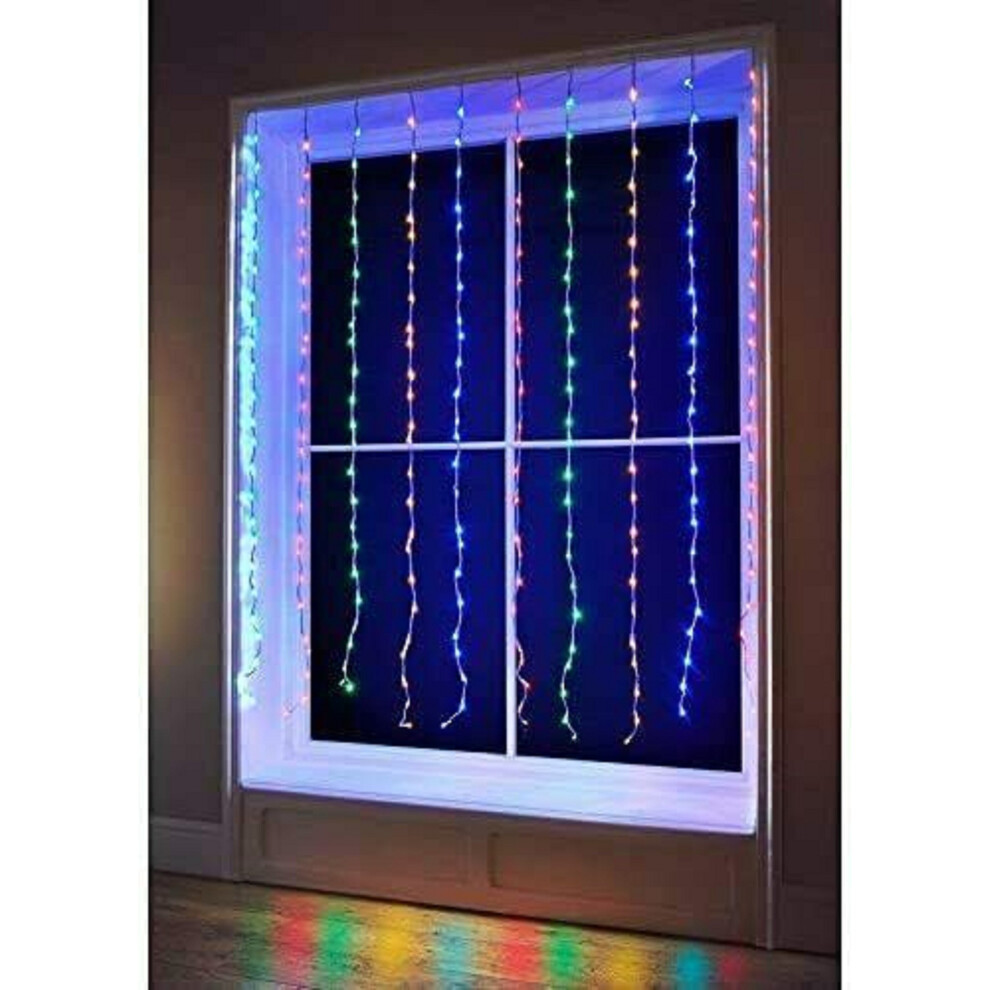 240 LED Cascading Waterfall Curtain Lights Christmas Decoration Indoor/Outdoor G-0394