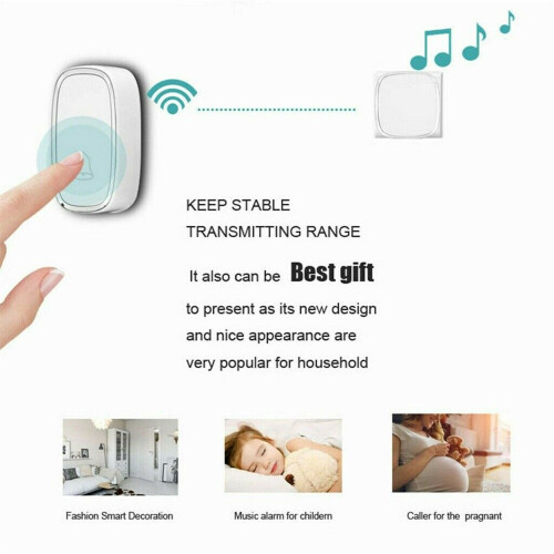 (1 Transmitter+1Receiver ) Wireless Doorbell Visitor Reminder 36 Sound Hang 1
