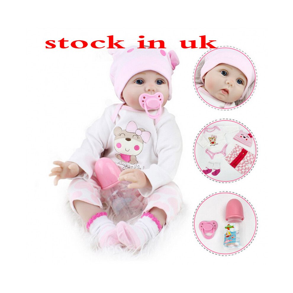 22" Reborn Baby Doll Lifelike Soft Silicone Realistic Real Life Doll