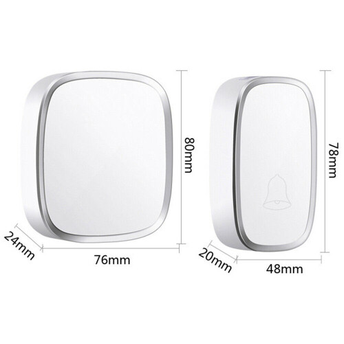 (1 Transmitter+2Receiver ) Wireless Doorbell Visitor Reminder 36 Sound Hang 1