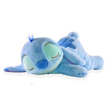Peluche Stitch couchée 48 cm – Coussin Doux Écologique Bleu, Poupée en peluche, Idéal cadeau pour les enfants