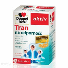 Doppelherz aktiv Tran na odpornosc 120 kap Dla dzieci i doroslyc Rutinacea