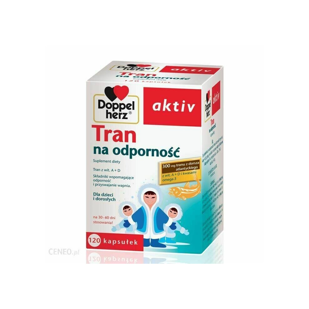 Sklep Polski Doppelherz Aktiv Tran Na Odpornosc 120 Kap Dla Dzieci I Doroslyc Rutinacea