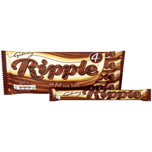 Galaxy Galaxy Ripple Chocolate Bars for Sharing, 4 Bars of 33 g 2