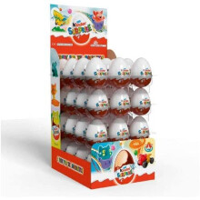 Kinder Surprise Chocolate Eggs Case of 48 - Milk Chocolate Shell with a Surprise Toy in Every Egg
