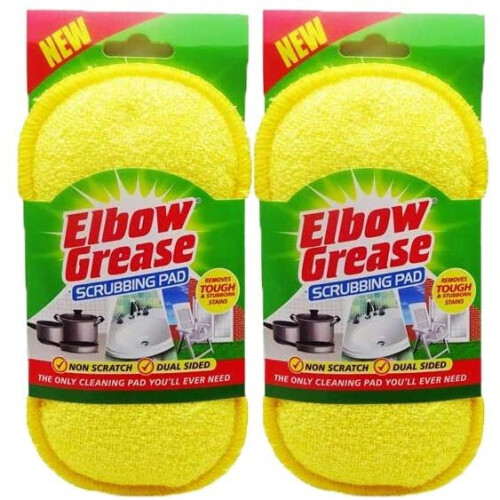 Elbow Grease No Scratch Dual Sided Abrasive Polyester Scrubbing Cleaning Pad (2 Pads)