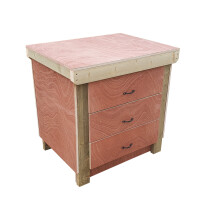 (3ft, Without Back Panel) Wooden Workbench Tool Cabinet - Eucalyptus Top Industrial Storage Work Table