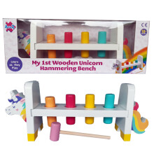 A to Z Wooden Unicorn Hammering Bench