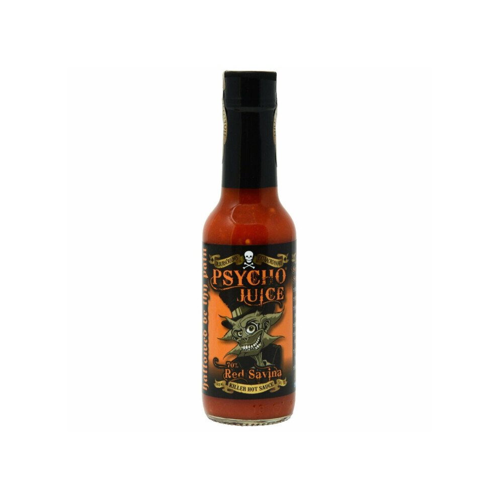 Psycho Juice 70% Savina Very Hot Chilli Sauce Red