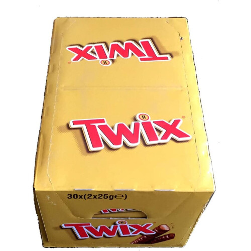 Twix Standard Twin Chocolate Bars 30 x ( 2 x 50g ) 2