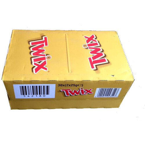 Twix Standard Twin Chocolate Bars 30 x ( 2 x 50g ) 1