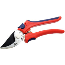 Spear & Jackson Razorsharp Geared Bypass Secateurs, Soft-Feel Handles - Red/Navy
