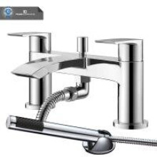 New Modern Chrome Waterfall Bath Filler Shower Mixer Tap Bathroom Round Cascade
