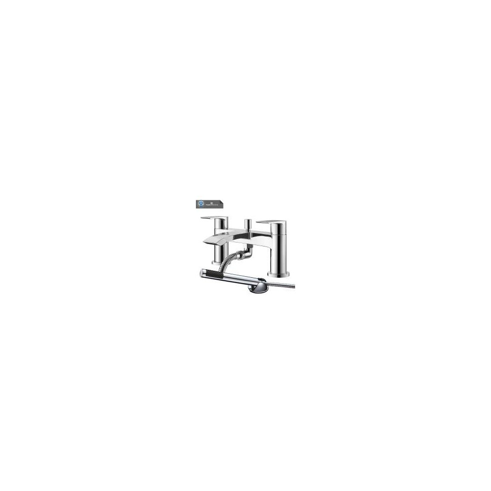 New Modern Chrome Waterfall Bath Filler Shower Mixer Tap Bathroom Round Cascade 5060651454985