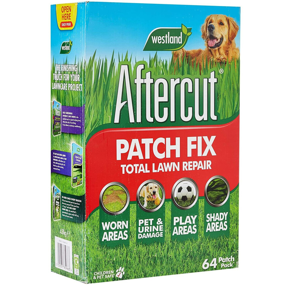 Aftercut Grass Patch Fix, Total Lawn Repair, Worn/Shady Areas, 4.8kg, 64 Patches