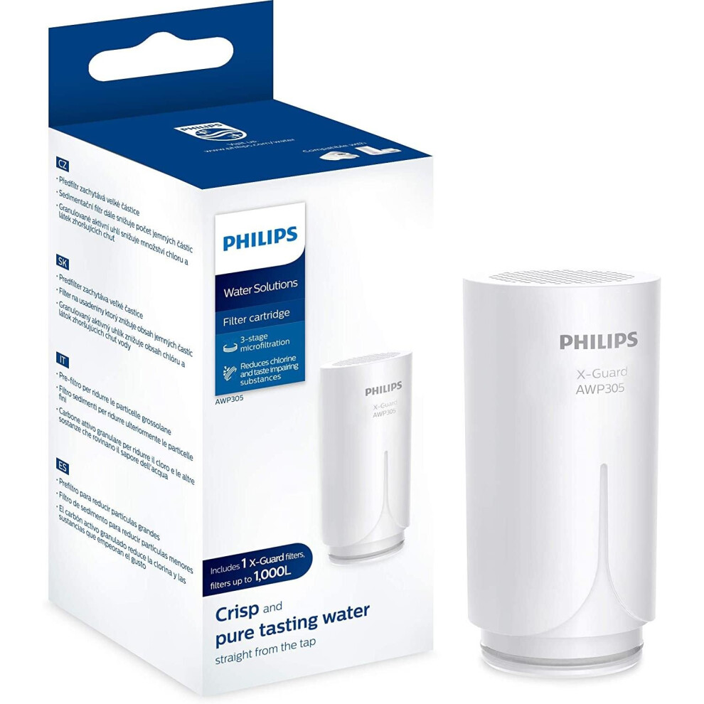 Philips X-Guard On Tap Water Filter Cartridge, 1000 L Filtration Capacity, White