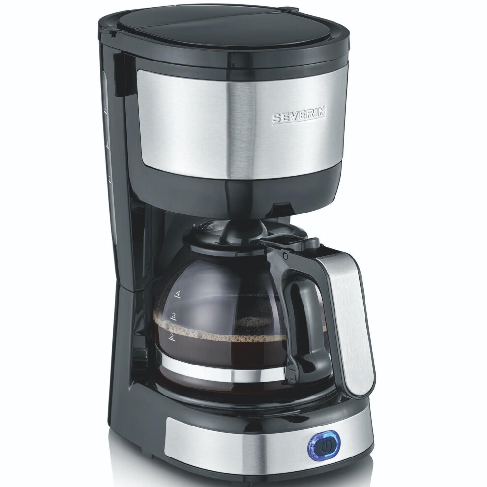 Severin Countertop Drip Coffee Maker - 4 Cup Capacity - Stainless Steel - Black