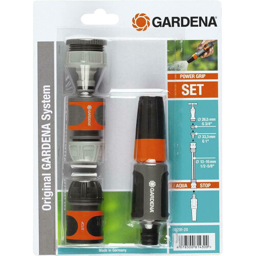 Gardena Gardena Original Basic Nozzle Set, Quick & Simple Hose Connection, Tap Fittings 1