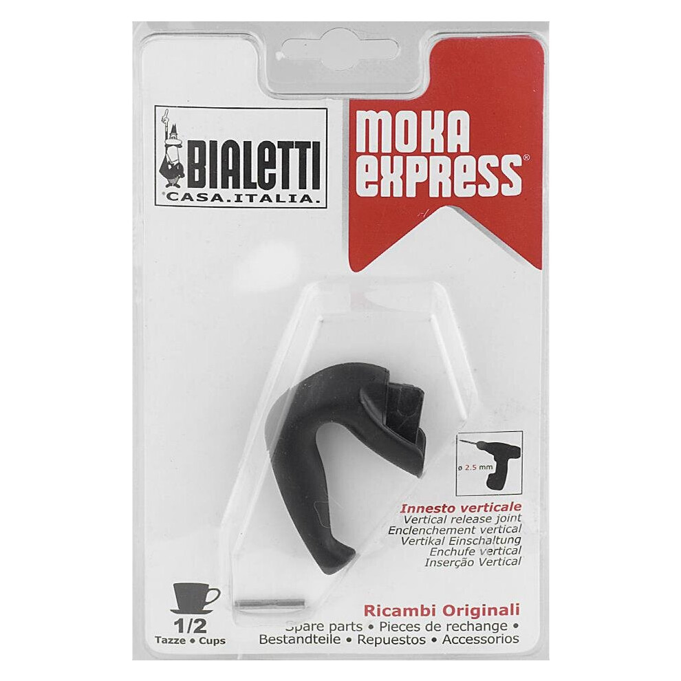 Bialetti Moka Express Coffee Maker Replacement Part, Plastic, Handle - 1/2 Cups