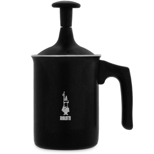 Bialetti Manueller Milchschäumer - BIALETTI - PERFETTO CREMA - 160 ml - Schwarz