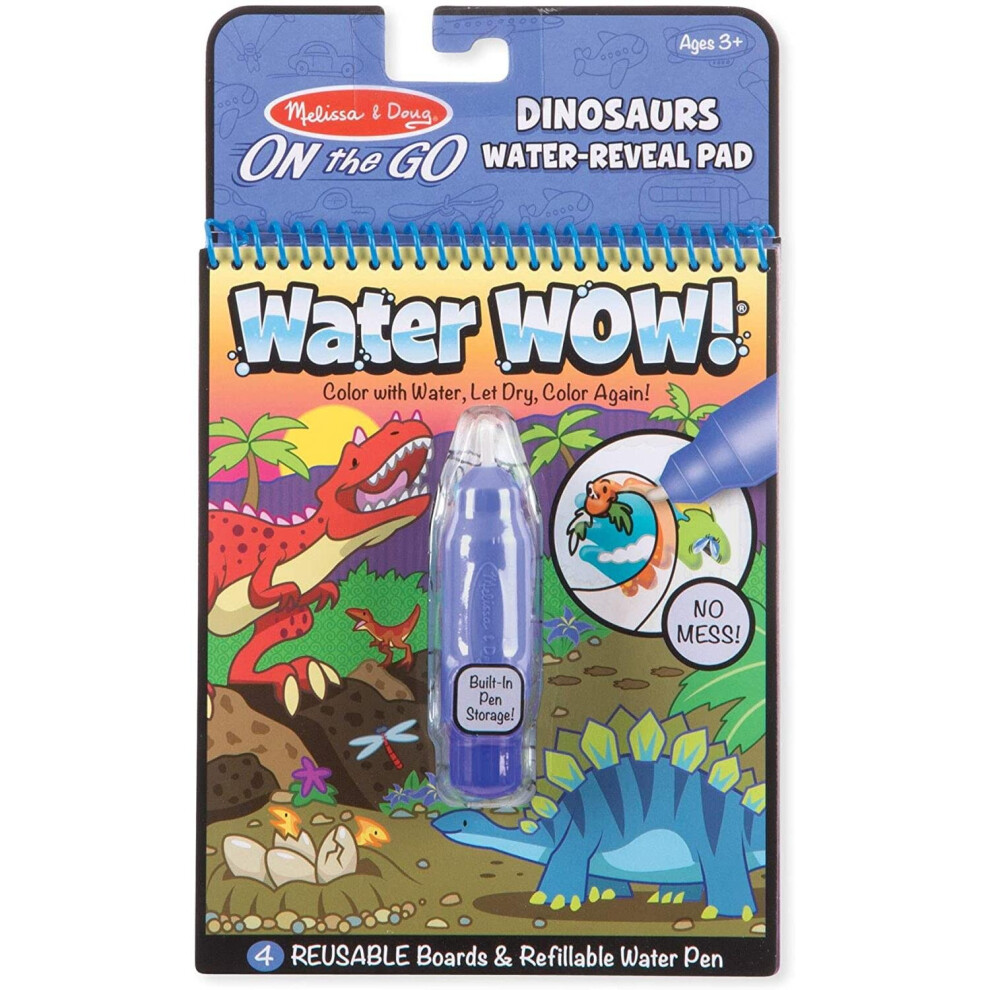 Melissa & Doug Water Wow! On The Go Travel Activity - Dinosaurs - Ages 3 Years +