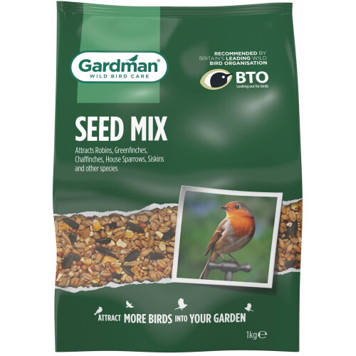 Gardman Gardman Seed Mix For Bird Feeding, All Purpose Blend - Multicoloured - 1 Kg Bag