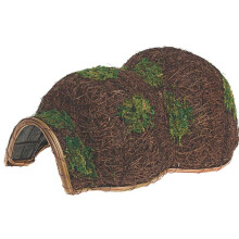 Gardman Ernest Charles Woven Wicker Hedgehog House - Camouflage Nesting Shelter
