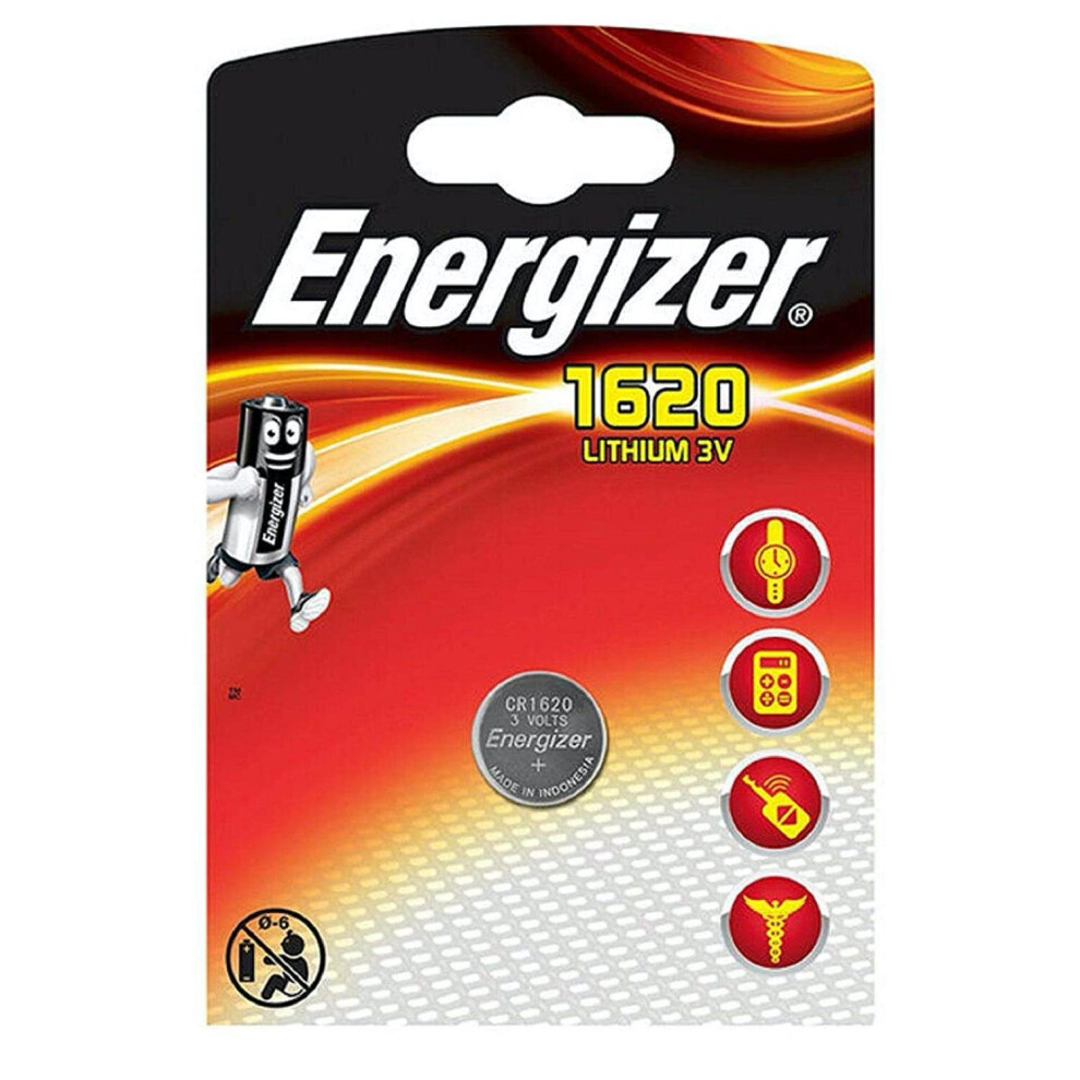 1 x Energizer 1620 CR1620 3V Lithium Coin Cell Battery DL1620 KCR1620, BR1620