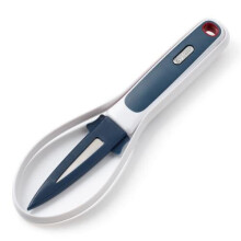 Zyliss 2-in-1 Melon Peeler & De-Seeder Tool, Compact Fruit Cutting Scoop/Utensil