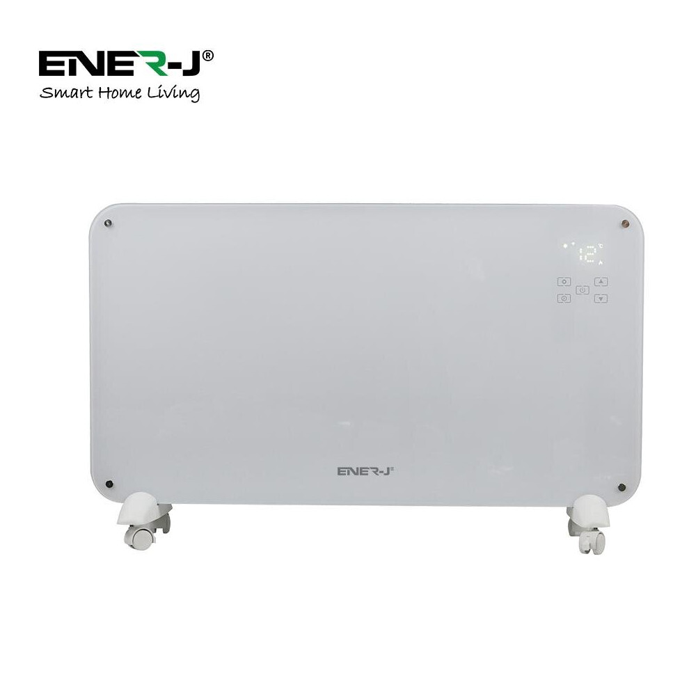 New Ener-J Smart Wifi Panel Heater, Tempered Glass 2000W White Sha5281