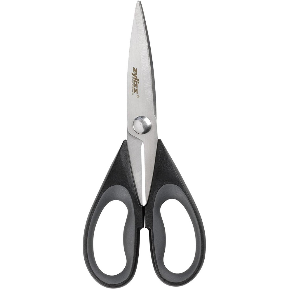 Zyliss Stainless Steel Heavy Duty Shears, Soft Touch Handle - Better Grip, Black