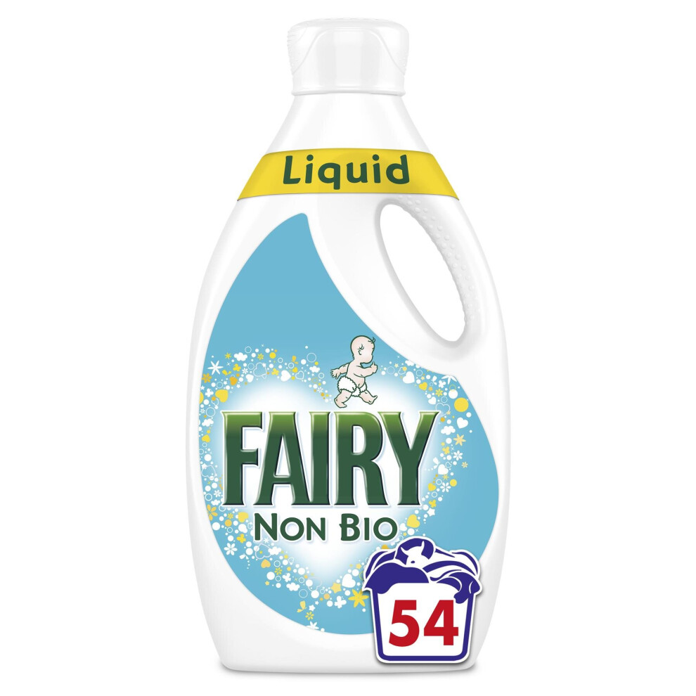 Fairy Non Biological Washing Detergent Liquid For Sensitive Skin 1.89L 54 Washes