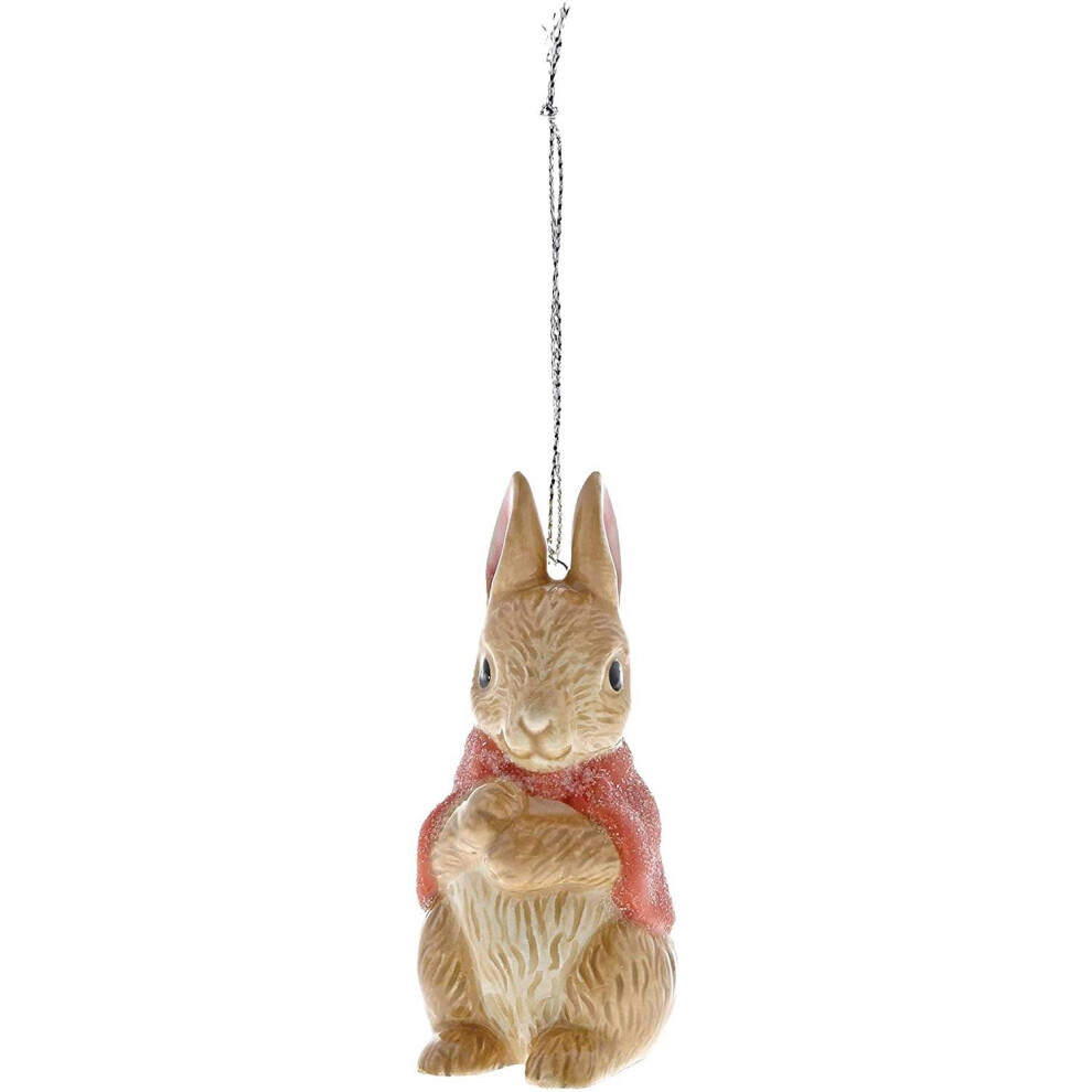 Beatrix Potter Hanging Flopsy Ornament, Hand Painted Resin Figurine - Gift Idea