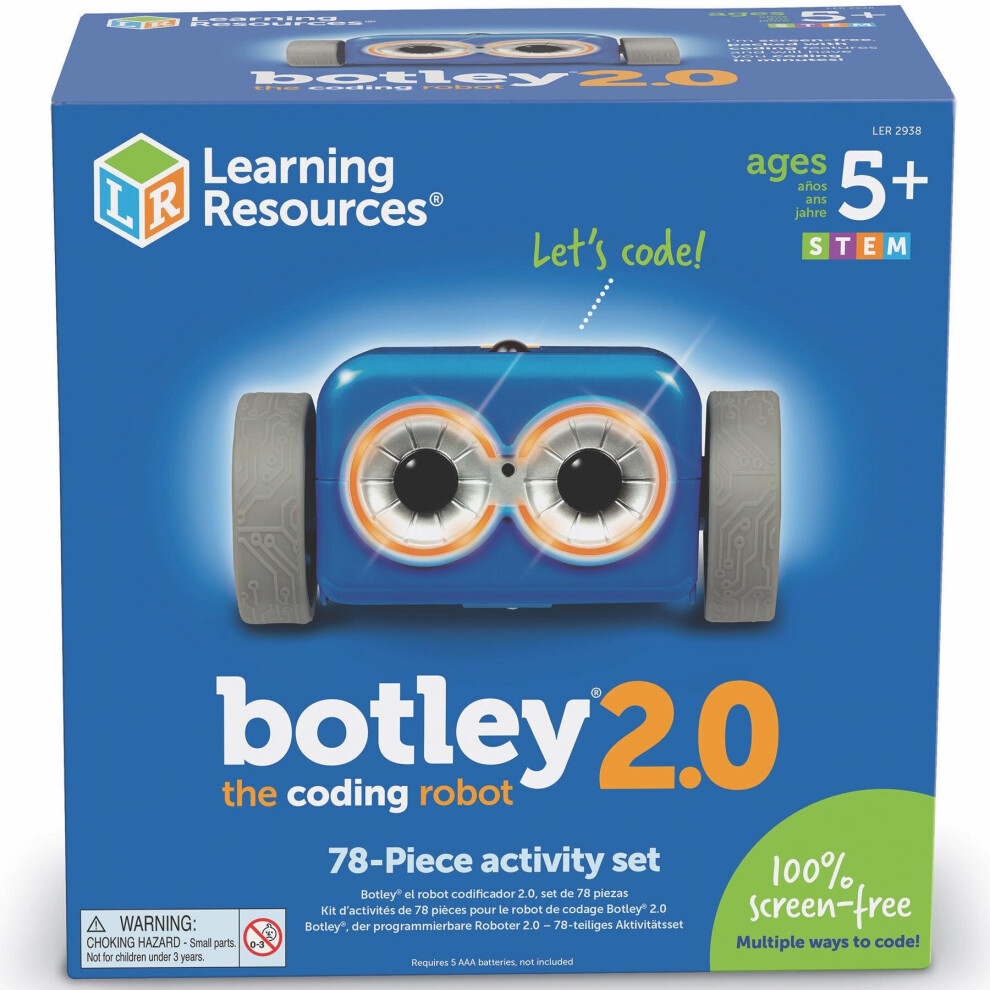 Learning Resources Botley 2.0, The Coding Robot - 78 Piece Educational Toy - 5+