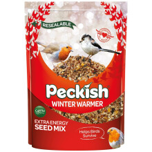 Peckish Winter Warmer Wild  Bird Feeding Seed Mix, Extra Energy, High Fat - 1 Kg